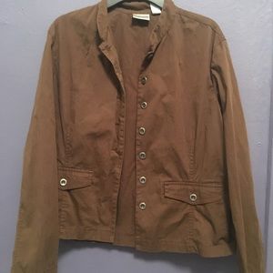 Chico’s Brown Canvas Jacket